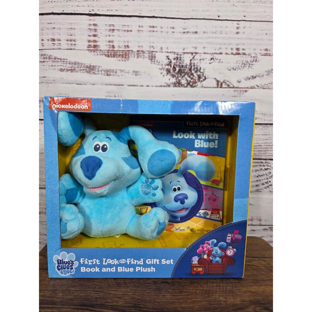 Blue's Clues & You First Look Find Gift Set Book And Blue Plush
